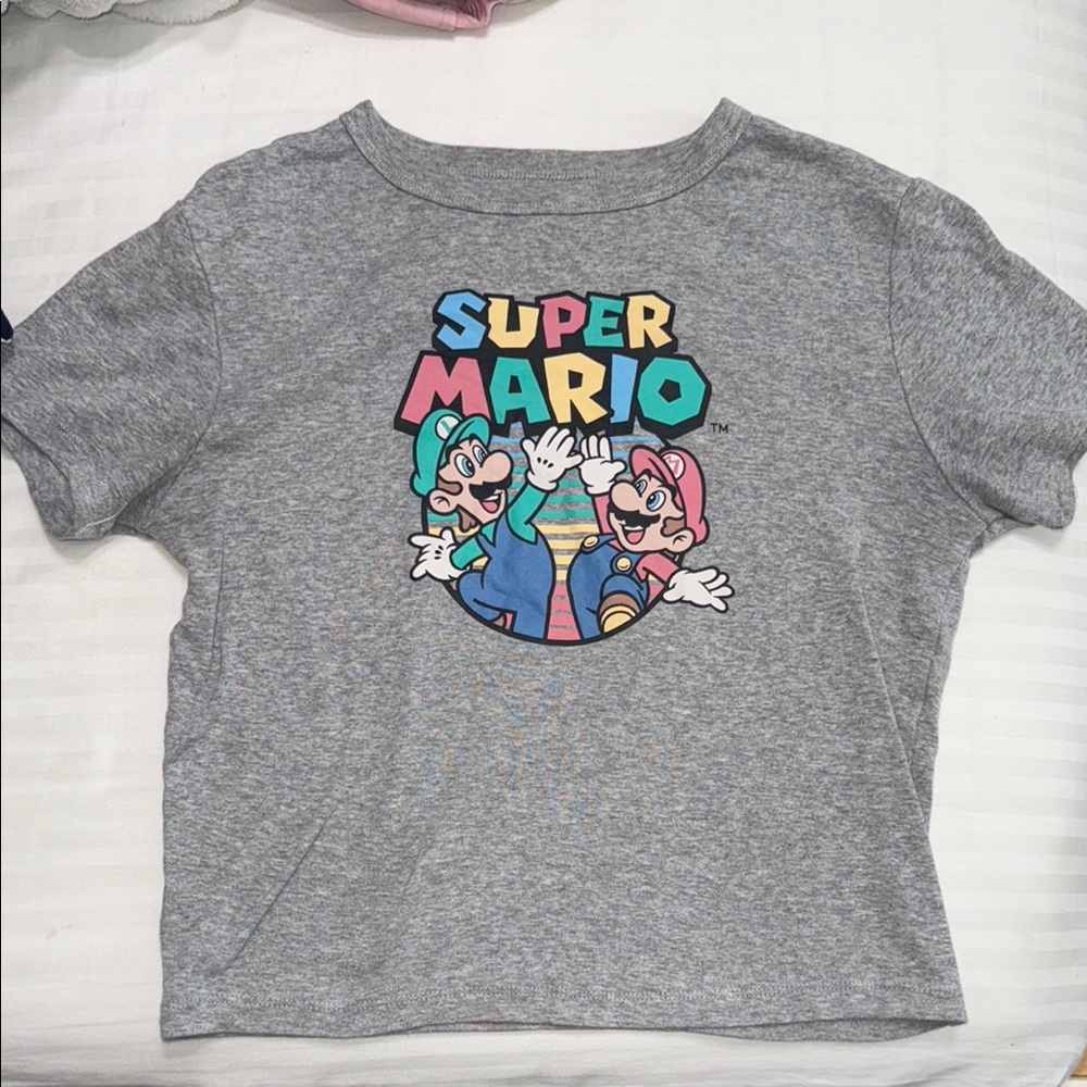 Super Mario Gray T-Shirt
